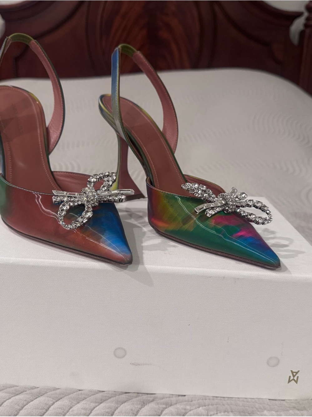 Amina Muaddi Rosie Slingback 
Lollipop Heels